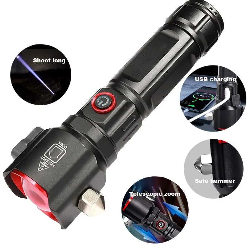 3W Rechargeable LED Flashlight And POWER BANK , Most Powerful Portable LED Flashlight, Super Bright