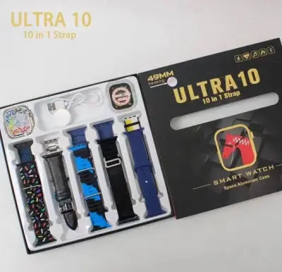 10 in 1 Smart Watch Ultra 10 - Smart Watch With 10 Straps Watch Ultra 10 Watch